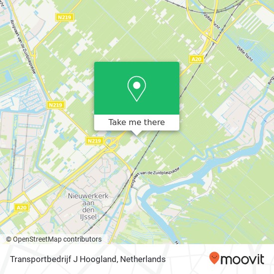 Transportbedrijf J Hoogland kaart