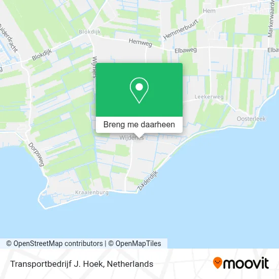 Transportbedrijf J. Hoek kaart