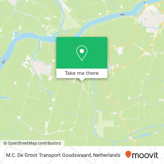 M.C. De Groot Transport Goudswaard kaart