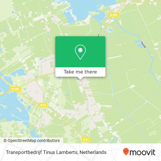 Transportbedrijf Tinus Lamberts kaart