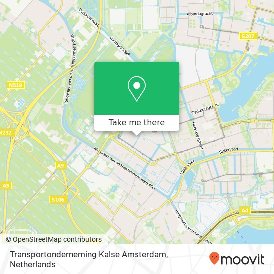 Transportonderneming Kalse Amsterdam kaart