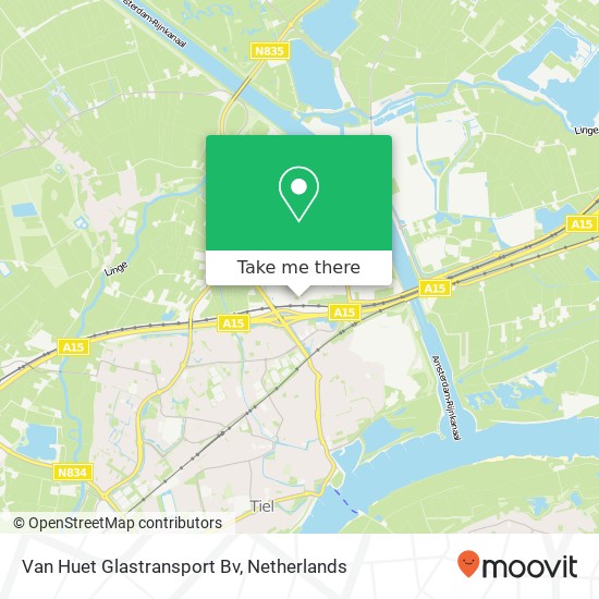 Van Huet Glastransport Bv kaart