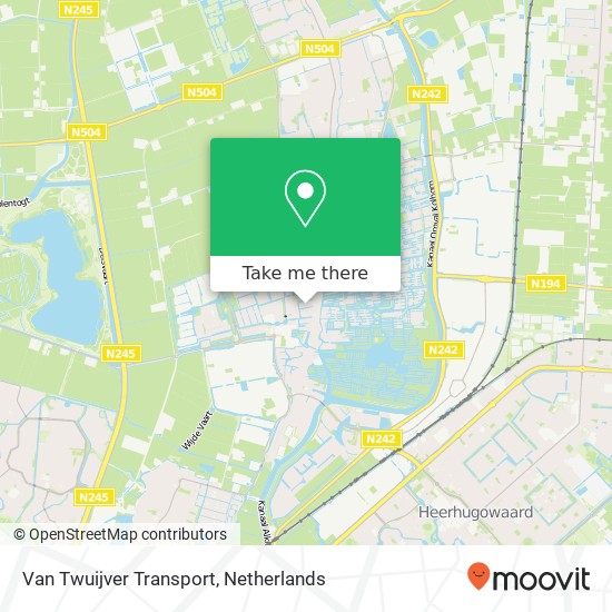 Van Twuijver Transport kaart