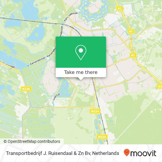 Transportbedrijf J. Ruisendaal & Zn Bv kaart