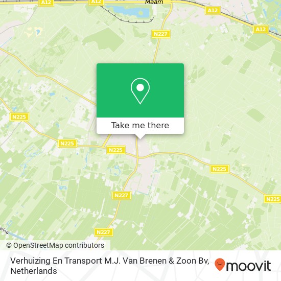 Verhuizing En Transport M.J. Van Brenen & Zoon Bv kaart