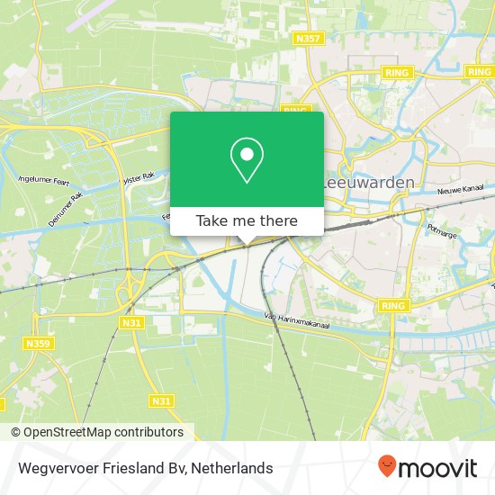 Wegvervoer Friesland Bv kaart
