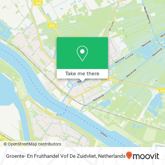 Groente- En Fruithandel Vof De Zuidvliet kaart