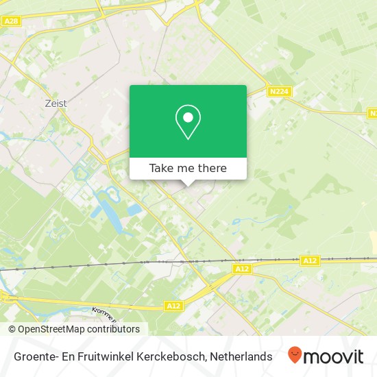 Groente- En Fruitwinkel Kerckebosch kaart