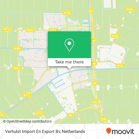 Verhulst Import En Export Bv kaart