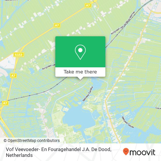 Vof Veevoeder- En Fouragehandel J.A. De Dood kaart