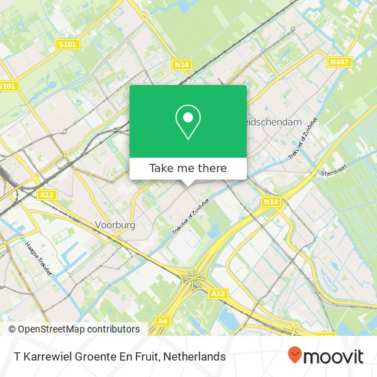 T Karrewiel Groente En Fruit kaart