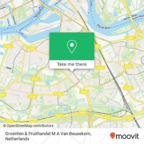 Groenten & Fruithandel M A Van Beusekom kaart