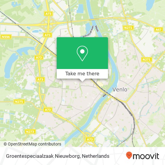 Groentespeciaalzaak Nieuwborg kaart