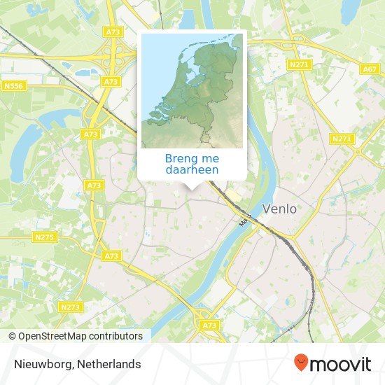 Nieuwborg kaart