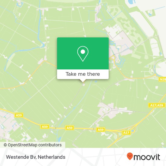 Westende Bv kaart