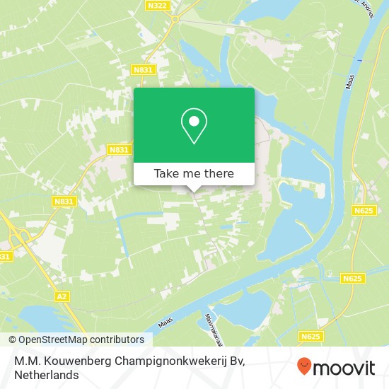 M.M. Kouwenberg Champignonkwekerij Bv kaart