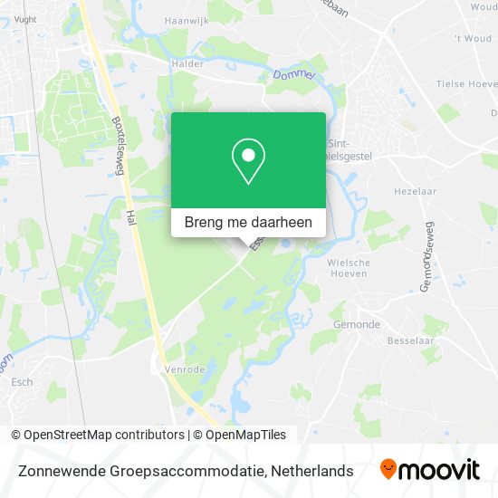 Zonnewende Groepsaccommodatie kaart