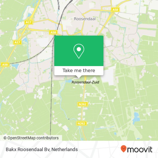 Bakx Roosendaal Bv kaart