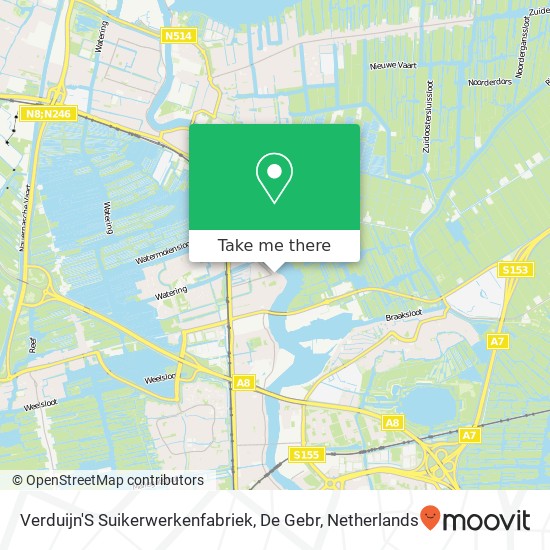 Verduijn'S Suikerwerkenfabriek, De Gebr kaart