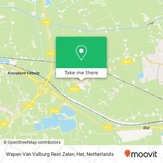 Wapen Van Valburg Rest Zalen, Het kaart