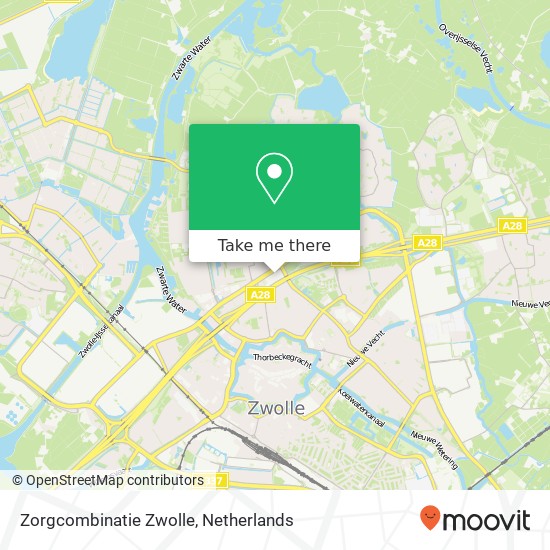 Zorgcombinatie Zwolle kaart