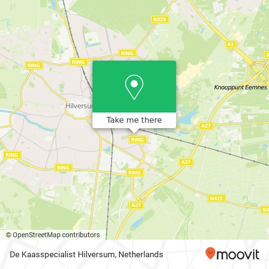 De Kaasspecialist Hilversum kaart