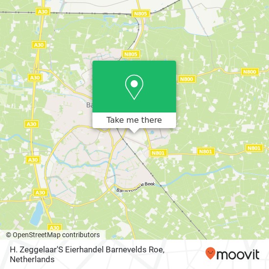 H. Zeggelaar'S Eierhandel Barnevelds Roe kaart