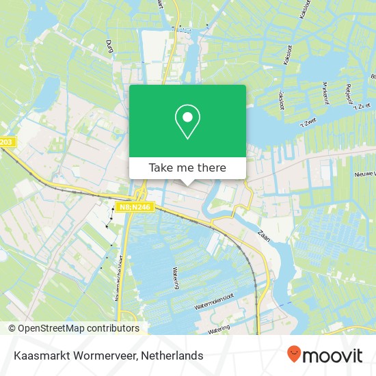 Kaasmarkt Wormerveer kaart