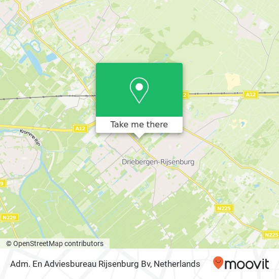 Adm. En Adviesbureau Rijsenburg Bv kaart