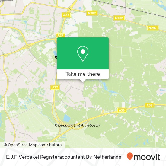 E.J.F. Verbakel Registeraccountant Bv kaart