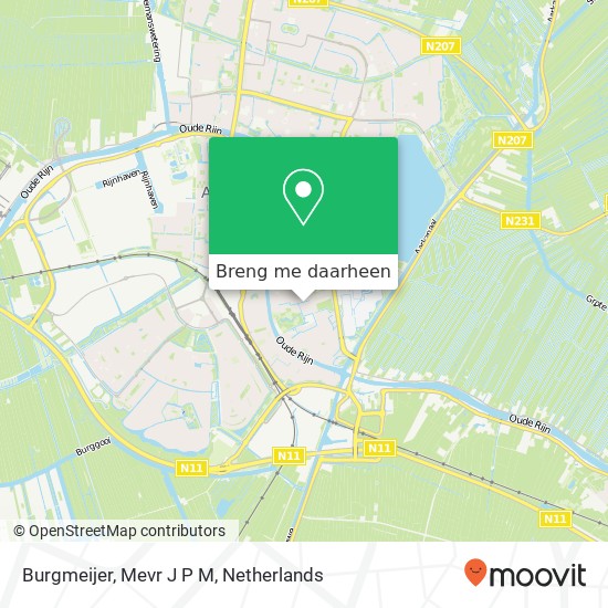 Burgmeijer, Mevr J P M kaart