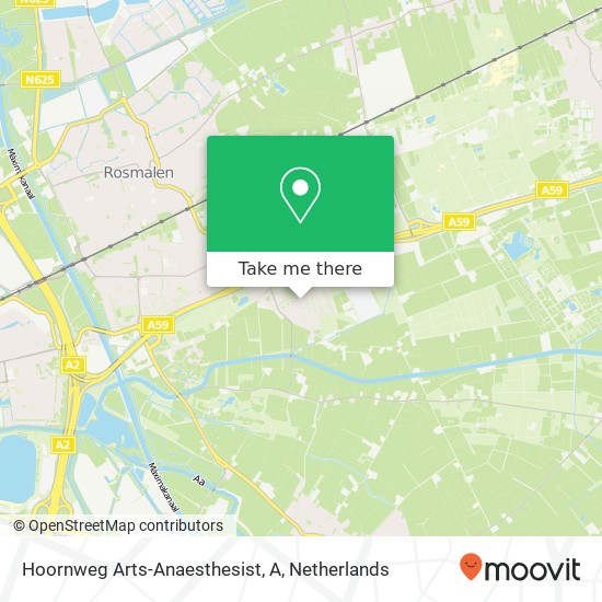 Hoornweg Arts-Anaesthesist, A kaart