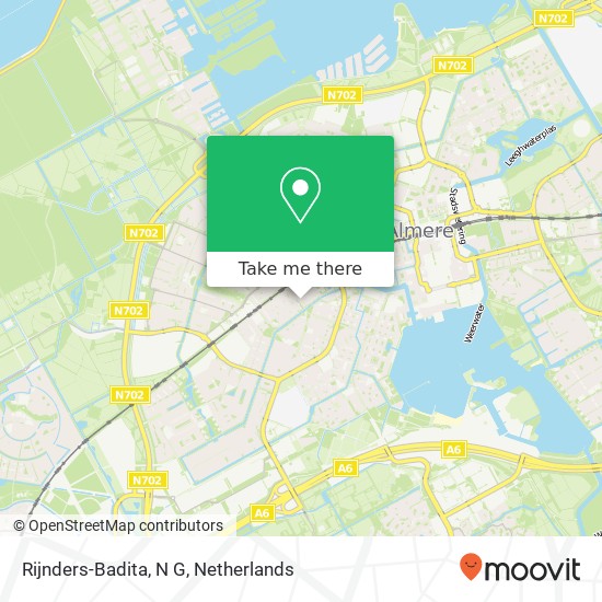 Rijnders-Badita, N G kaart