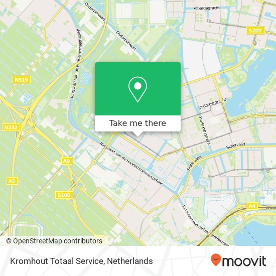 Kromhout Totaal Service kaart