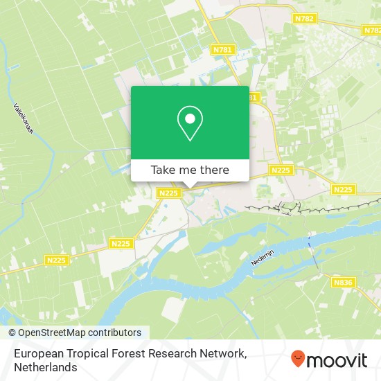 European Tropical Forest Research Network kaart