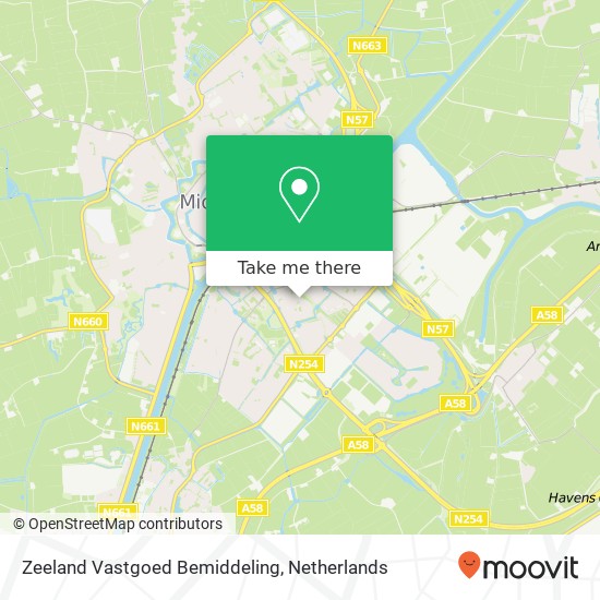 Zeeland Vastgoed Bemiddeling kaart