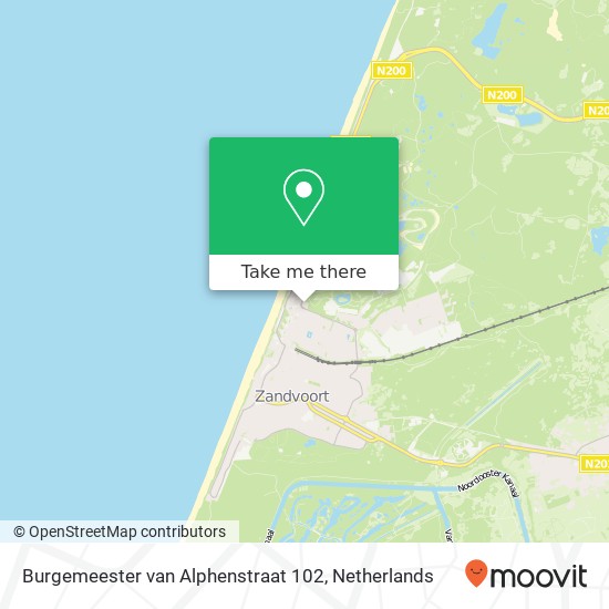 Burgemeester van Alphenstraat 102, Burgemeester van Alphenstraat 102, 2041 KP Zandvoort, Nederland kaart