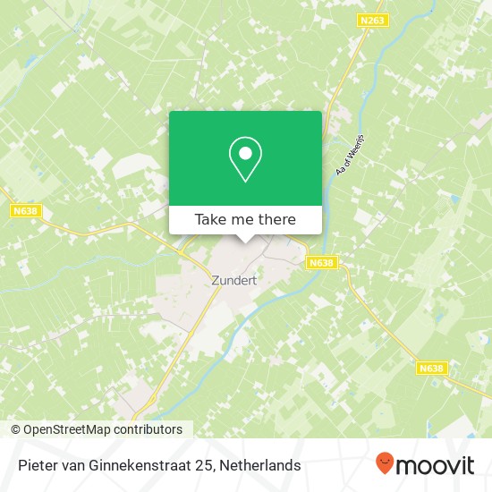 Pieter van Ginnekenstraat 25, 4881 CG Zundert kaart