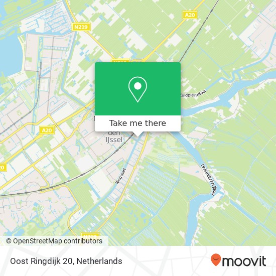 Oost Ringdijk 20, 2911 PD Nieuwerkerk aan den IJssel kaart