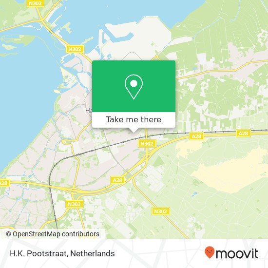 H.K. Pootstraat, 3842 HL Harderwijk kaart