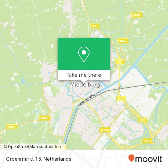 Groenmarkt 15, Groenmarkt 15, 4331 BH Middelburg, Nederland kaart