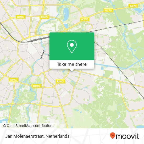 Jan Molenaerstraat, 5643 TA Eindhoven kaart