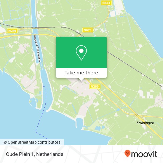 Oude Plein 1, Oude Plein 1, 4416 AK Kruiningen, Nederland kaart