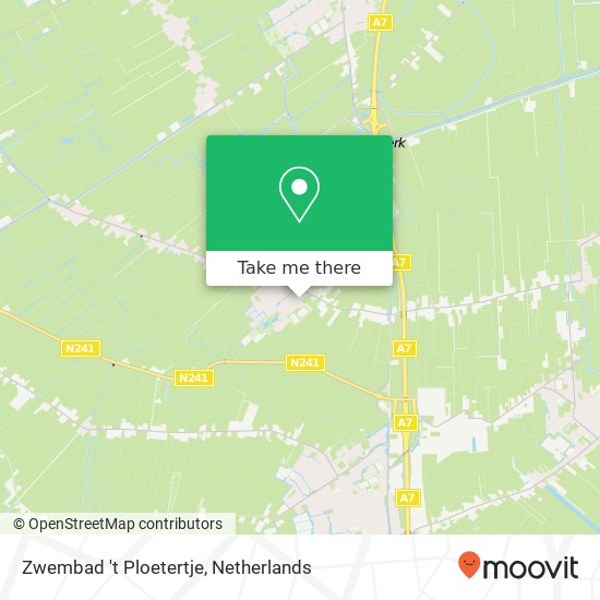 Zwembad 't Ploetertje, Molenstraat kaart