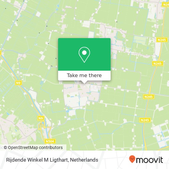 Rijdende Winkel M Ligthart, Dorpsstraat 110 kaart