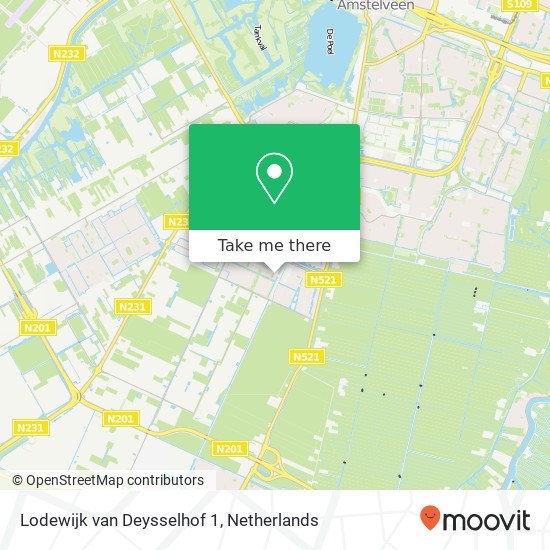 Lodewijk van Deysselhof 1, 1187 VW Amstelveen kaart