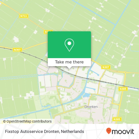 Fixstop Autoservice Dronten, De Gouwe 40 kaart