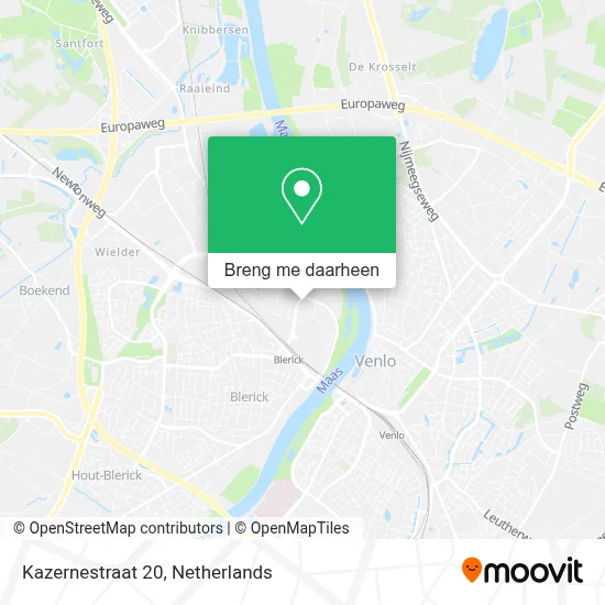 Kazernestraat 20 kaart