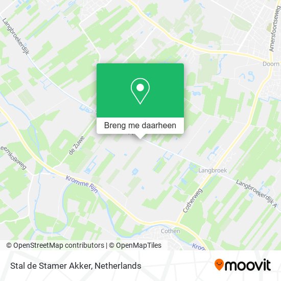 Stal de Stamer Akker, Langbroekerdijk 40A kaart