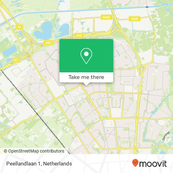 Peellandlaan 1, 5628 BE Eindhoven kaart